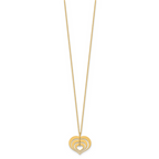 14K Polished Heart Pendant with 1in ext. Necklace - Image 2