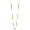 Leslie's 14K Polished Oval Discs Station with 1in ext. Necklace