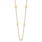Leslie's 14K Polished Oval Discs Station with 1in ext. Necklace
