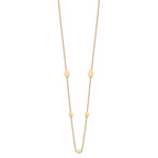 Leslie's 14K Polished Oval Discs Station with 1in ext. Necklace - Image 2