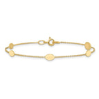 Leslie's 14K Polished Oval Discs Station Bracelet - Image 3