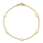 Leslie's 14K Polished Oval Discs Station Bracelet - Image 4