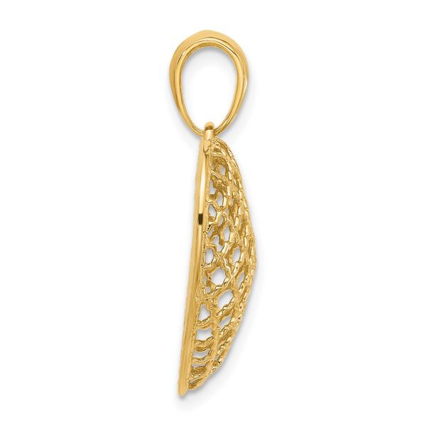 Leslie's 14K Two-tone Polished and Dia-cut Heart Pendant - Image 2