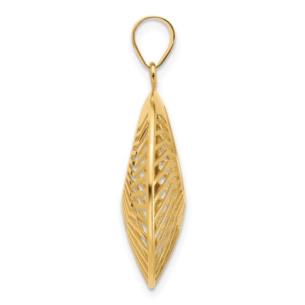 14K Polished Hollow Fancy Pendant - Image 2