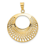 14K Polished Hollow Fancy Pendant - Image 3
