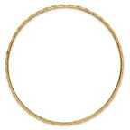 14K Polished and Textured Slip-on Bangle - Image 2