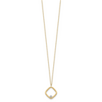Leslie's 14K with Rhodium Polished CZ Square Necklace - Image 2