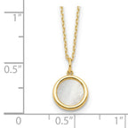 Leslie's 14K Polished Mother of Pearl Circle Necklace - Image 4