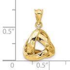 Leslie's 14K Polished and Textured Triangle Love Knot Pendant - Image 4