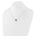 Leslie's 14K with Black Enamel Polished Circle Necklace - Image 3