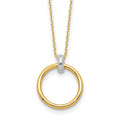Leslie's 14K Two-tone Polished Circle Necklace