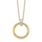 Leslie's 14K Two-tone Polished Circle Necklace