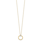 Leslie's 14K Two-tone Polished Circle Necklace - Image 2