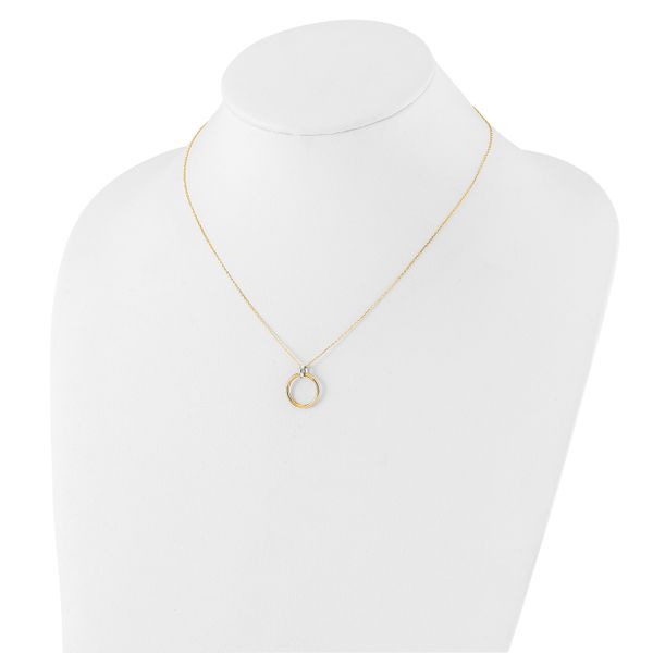 Leslie's 14K Two-tone Polished Circle Necklace - Image 3