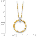 Leslie's 14K Two-tone Polished Circle Necklace - Image 4