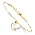Leslie's 14K Polished Bar Adjustable Bracelet