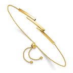 Leslie's 14K Polished Bar Adjustable Bracelet
