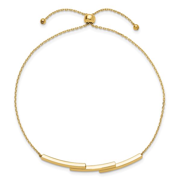 Leslie's 14K Polished Bar Adjustable Bracelet - Image 2