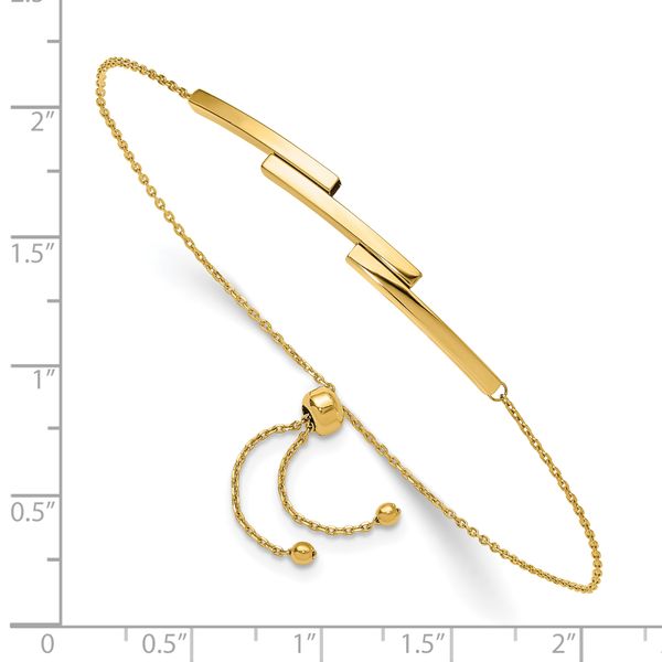 Leslie's 14K Polished Bar Adjustable Bracelet - Image 3