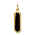 Leslie's 14K with Black Enamel Polished Pendant