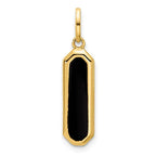 Leslie's 14K with Black Enamel Polished Pendant
