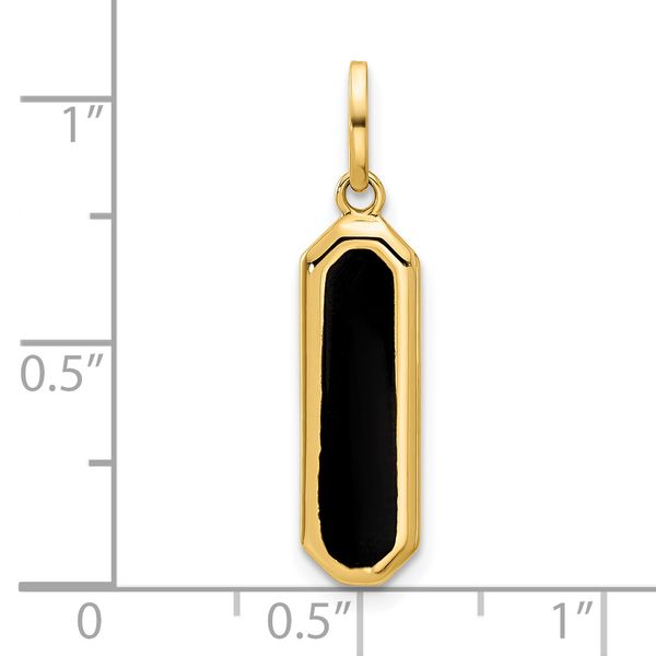 Leslie's 14K with Black Enamel Polished Pendant - Image 4