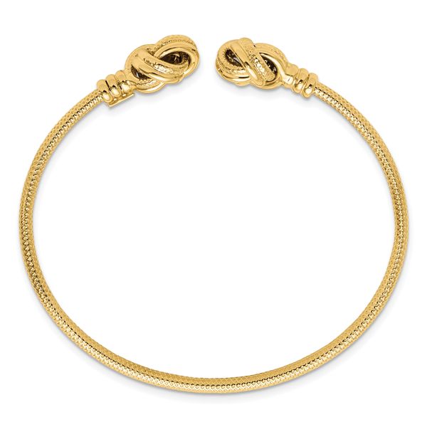 Leslie's 14K Polished and Textured Love Knots Cuff Bangle - Image 2