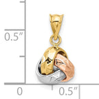 Leslie's 14K Tri-color Polished and Diamond-cut Love Knot Pendant - Image 4