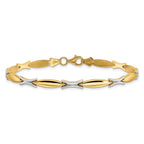 Leslie's 14K Two-tone Polished Fancy Link Bracelet - Image 3