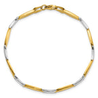 Leslie's 14K Two-tone Polished Fancy Link Bracelet - Image 4