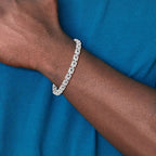 Leslie's 14K White Gold Polished Fancy Link Bracelet - Image 5