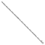 Leslie's 14K White Gold Polished Fancy Link Bracelet - Image 2