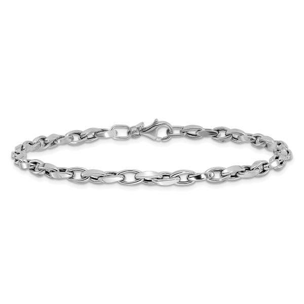 Leslie's 14K White Gold Polished Fancy Link Bracelet - Image 3