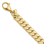 Leslie's 14K Polished Textured Reversible Men's Bracelet