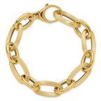 Leslie's 14K Polished Textured Hollow Fancy Link Bracelet - Image 4