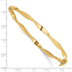 Leslie's 14K Polished and Brushed Twisted Hinged Bangle - Image 3