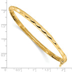 Leslie's 14K Polished Twisted Hinged Bangle - Image 3