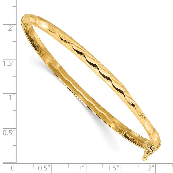 Leslie's 14K Polished Twisted Hinged Bangle - Image 3
