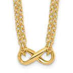 14K Polished 2-Strand Infinity Necklace