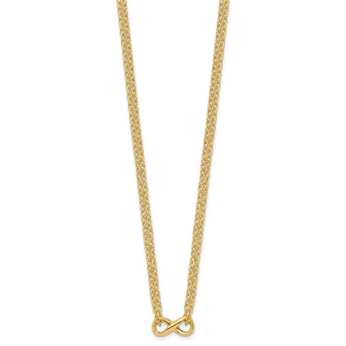 14K Polished 2-Strand Infinity Necklace - Image 2