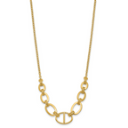14K Polished and Textured Fancy Necklace - Image 2