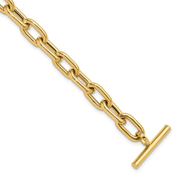 14K Polished Fancy Toggle Link Bracelet