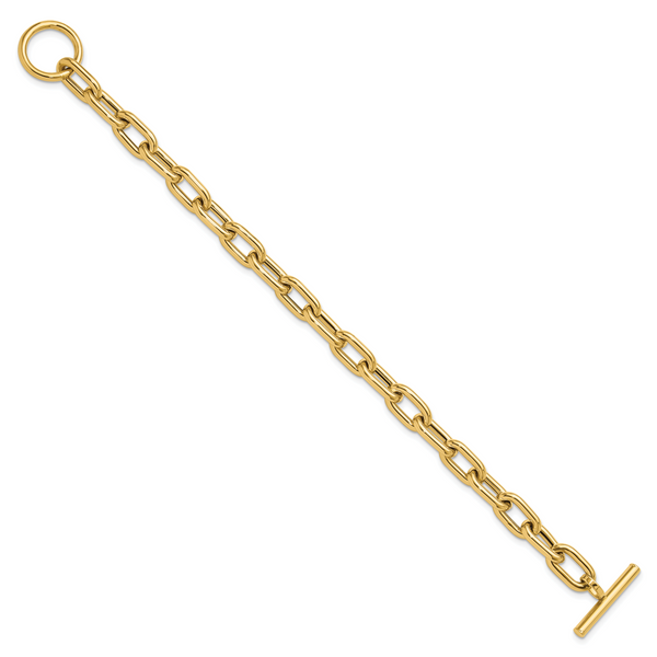 14K Polished Fancy Toggle Link Bracelet - Image 2