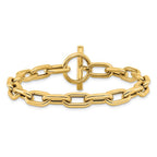 14K Polished Fancy Toggle Link Bracelet - Image 3