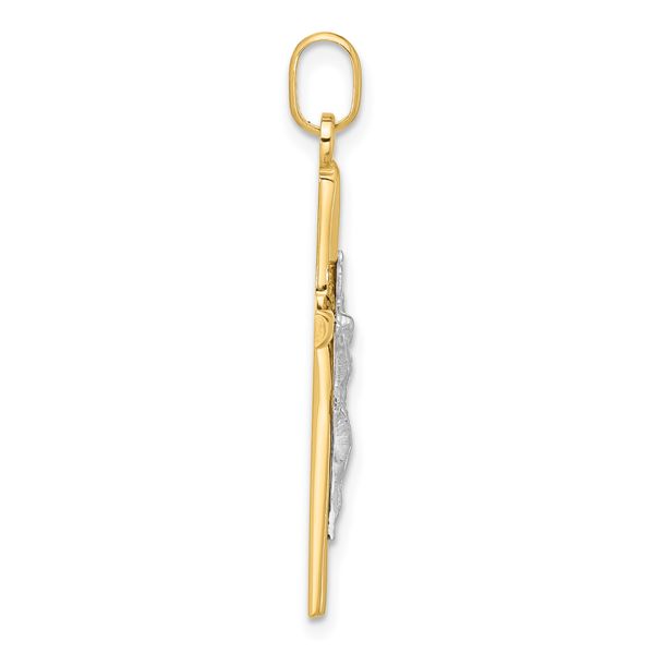 Leslie's 14K Two-tone Polished Crucifix Pendant - Image 2