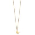 Leslie's 14K Polished Butterfly Charm with 2in ext. Necklace
