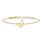 Leslie's 14K Polished Butterfly Charm with 1in ext. Bracelet - Image 3