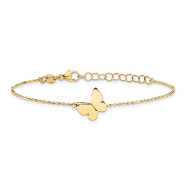 Leslie's 14K Polished Butterfly Charm with 1in ext. Bracelet - Image 3