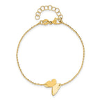 Leslie's 14K Polished Butterfly Charm with 1in ext. Bracelet - Image 4