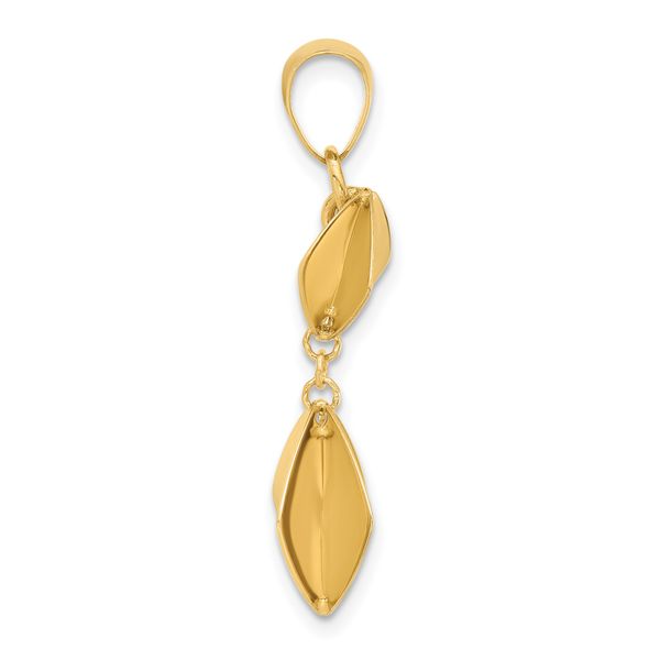 14K Polished Fancy Dangle Pendant - Image 2